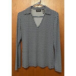 New York & Company Mod Print Top S